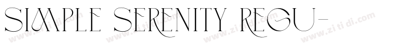 Simple Serenity Regu字体转换